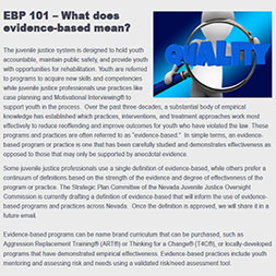 EBP 101 – What does evidence-based mean?